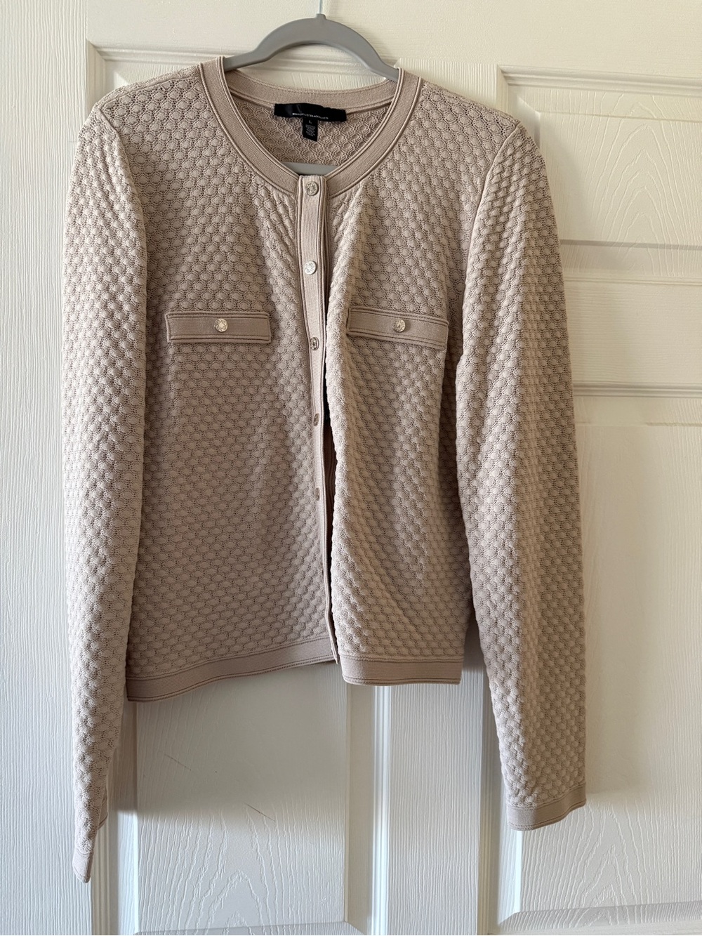 WHBM Novelty Stitch Cardigan with Stretch - L